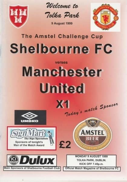 Shelbourne v Manchester United XI  09-Aug-1999