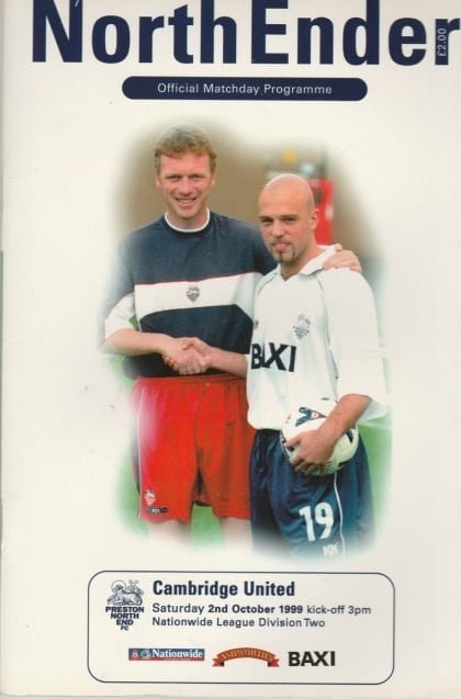 Preston North End v Cambridge United  02-Oct-1999