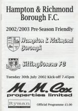 Hampton & Richmond Borough v Sittingbourne   30-Jul-2002