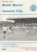 Raith Rovers v Swansea City  07-Aug-1982