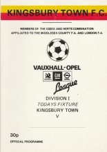 Kingsbury Town v Wembley  1986-87