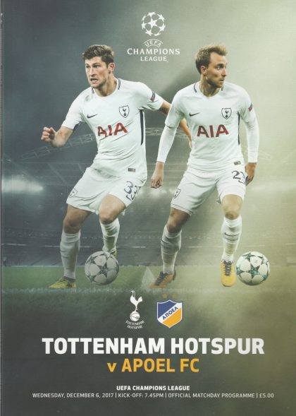 Tottenham Hotspur v Apoel Nicosia   06-Dec-2017