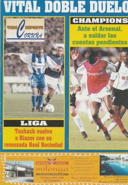 Deportivo La Coruna v Arsenal 18-Nov-2001