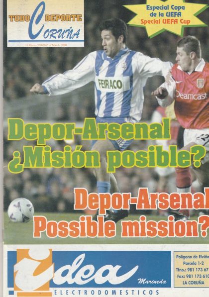 Deportivo La Coruna v Arsenal 09-Mar-2000