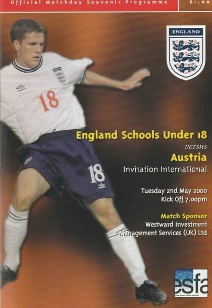 England u18 v Austria u18 02-May-2000