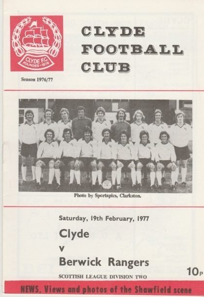 Clyde v Berwick Rangers 19-Feb-1977