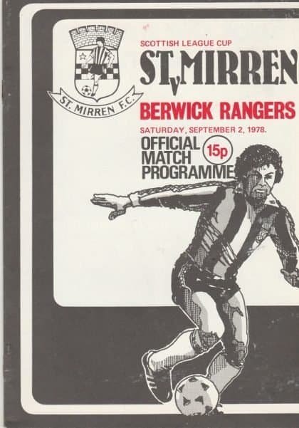 St Mirren v Berwick Rangers  02-Sep-1978