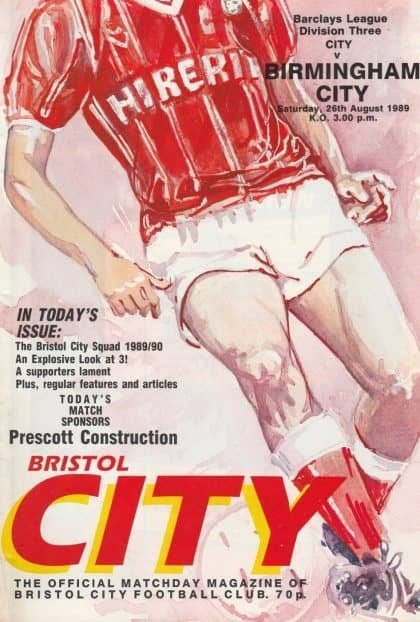 Bristol City v Birmingham City 26-Aug-1989