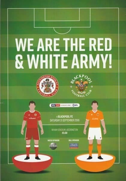 Accrington Stanley v Blackpool 21-Sep-2019