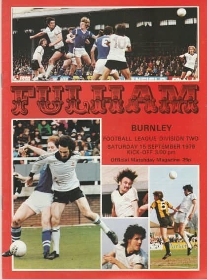 Fulham v Burnley  15-Sep-1979