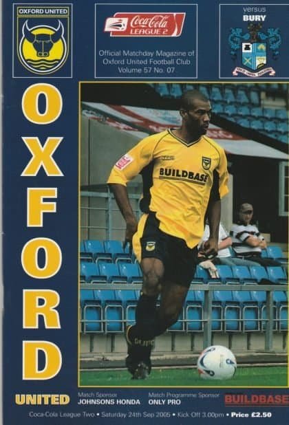 Oxford United v Bury 24-Sep-2005