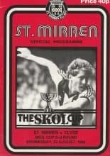 St Mirren v Clyde  22-Aug-1984