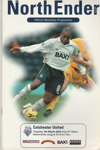 Preston North End v Colchester United  07-Mar-2000