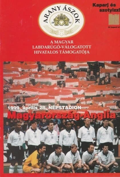 Hungary v England    28-Apr-1999