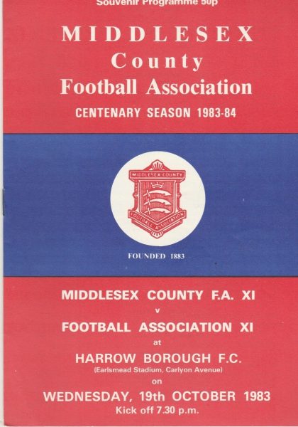 Middlesex County FA XI  v FA XI    19-Oct-1983