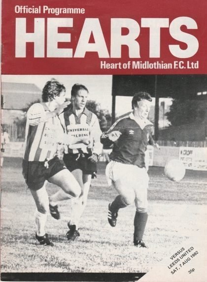 Heart of Midlothian v Leeds United 07-Aug-1982