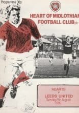 Heart of Midlothian v Leeds United 09-Aug-1983