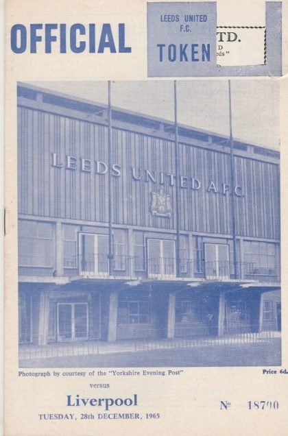 Leeds United v Liverpool 28-Dec-1965