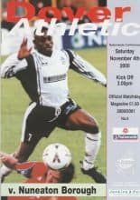Dover Athletic v Nuneaton Borough 04-Nov-2000