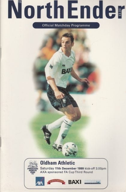 Preston North End v Oldham Athletic  11-Dec-1999