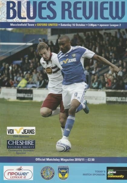 Macclesfield Town v Oxford United 16-Oct-2010