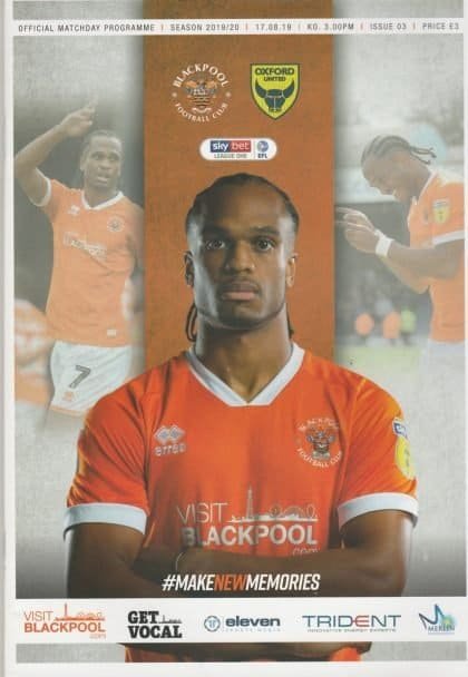Blackpool v Oxford United  17-Aug-2019