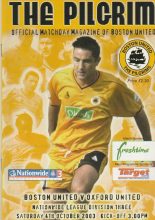 Boston United v Oxford United  04-Oct-2003