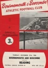 AFC Bournemouth v Reading 27-Dec-1960