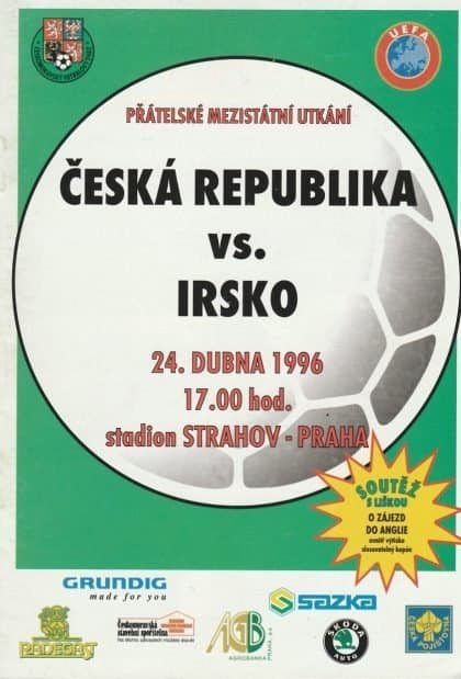 Czech Republic v Republic of Ireland 24-Apr-1996