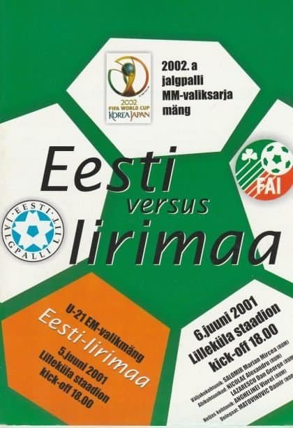 Estonia v Republic of Ireland 05-Jun-2001