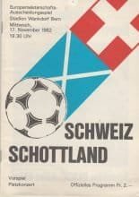 Switzerland v Scotland  17-Nov-1982
