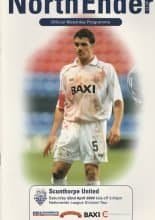 Preston North End v Scunthorpe United  22-Apr-2000