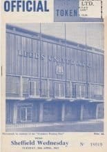 Leeds United v Sheffield Wednesday 20-Apr-1965