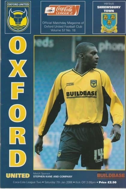 Oxford United v Shrewsbury Town 07-Jan-2006