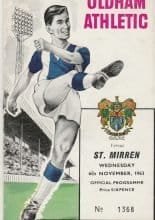 Oldham Athletic v St Mirren 06-Nov-1963