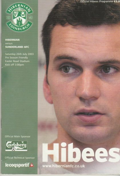 Hibernian v Sunderland  26-Jul-2003