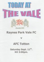 Raynes Park Vale v AFC Totton 11-Sep-2004