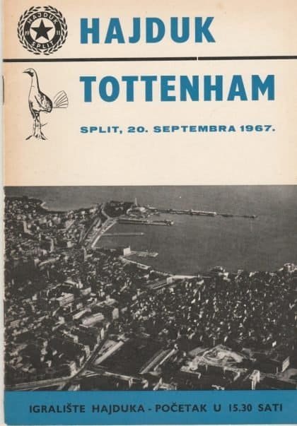 Hajduk Split v Tottenham Hotspur  20-Sep-1967