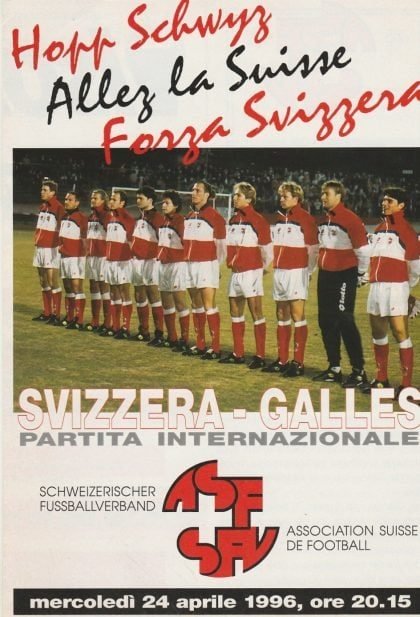 Switzerland v Wales  24-Apr-1996