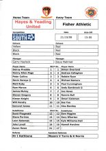 Hayes & Yeading United v Fisher Athletic 21-Oct-2008