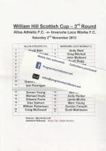 Alloa Athletic v Inverurie Loco Works  02-Nov-2013