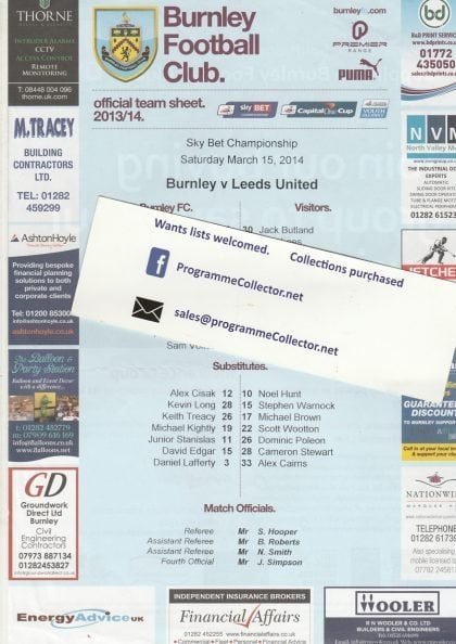 Burnley v Leeds United 15-Mar-2014