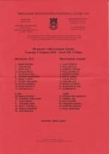 Wrexham v Manchester United 02-Aug-2005