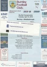 Burnley v Middlesbrough 19-Apr-2016