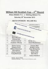 Alloa Athletic v Stirling Albion   30-Nov-2013