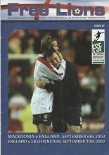 Free Lions no27  Macedonia v England 06-Sep-2003 / England v Liechtenstein  10-Sep-2003