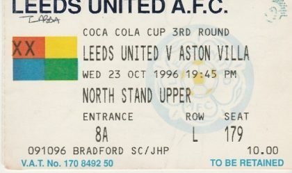 Leeds United v Aston Villa 23-Oct-1996