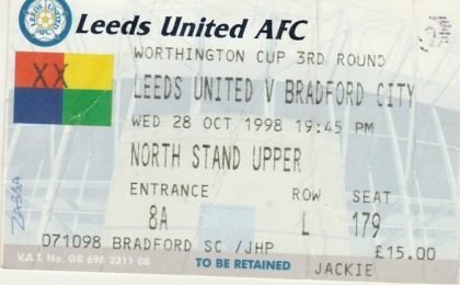 Leeds United v Bradford City  28-Oct-1998