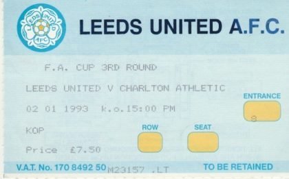 Leeds United v Charlton Athletic 02-Jan-1993