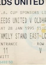 Leeds United v Oldham Athletic  28-Jan-1995